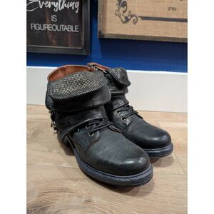 A.S. 98 Women's Simon Adjacent Combat Moto Boots EU 38 US 7.5-8 Black